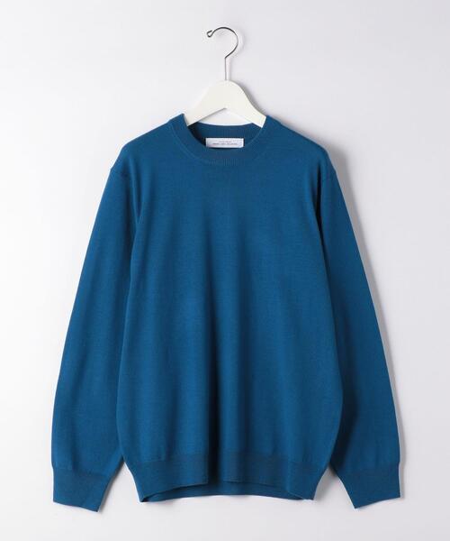 green label relaxing（グリーンレーベルリラクシング）の「＜green label relaxing＞120s 天竺 クルーネック ニット（ニット/セーター・メンズ・ブラック/グレー/ベージュ/コバルトブルー・M/S/XL/L）」の9枚目の写真