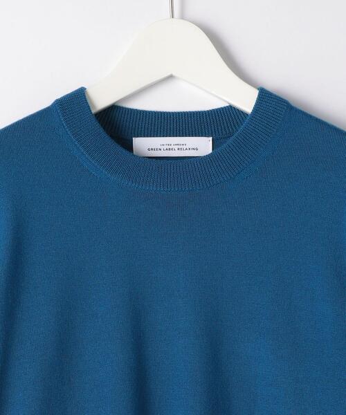green label relaxing（グリーンレーベルリラクシング）の「＜green label relaxing＞120s 天竺 クルーネック ニット（ニット/セーター・メンズ・ブラック/グレー/ベージュ/コバルトブルー・M/S/XL/L）」の11枚目の写真