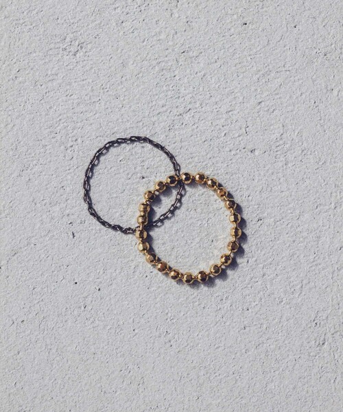 and cloud（アンドクラウド）の「Cable Chain/Cutball Chain Set Ring（リング・レディース・シルバー系その他/ゴールド系その他・L/M/S）」の12枚目の写真