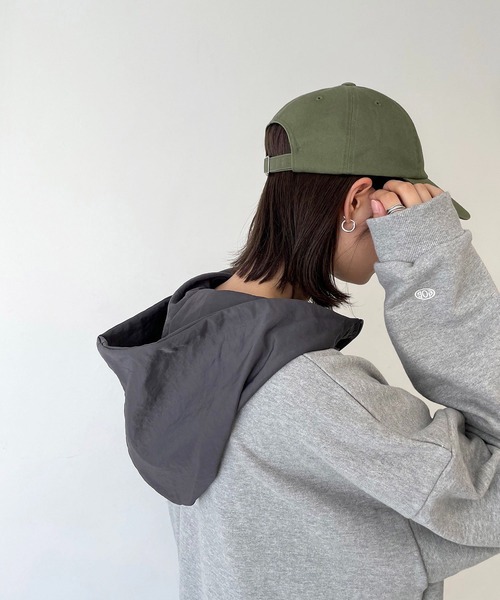 CANAL JEAN(キャナルジーン)の「PEACEOUT ENJOY(ピースアウトエンジョイ) 切り替え裏毛パーカー(パーカー・レディース・グレー・ONE SIZE)」の9枚目の写真