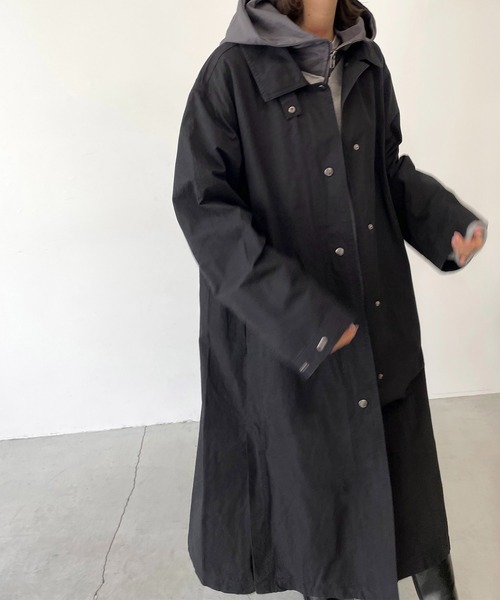 CANAL JEAN(キャナルジーン)の「PEACEOUT ENJOY(ピースアウトエンジョイ) 切り替え裏毛パーカー(パーカー・レディース・グレー・ONE SIZE)」の2枚目の写真
