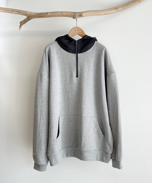 CANAL JEAN(キャナルジーン)の「PEACEOUT ENJOY(ピースアウトエンジョイ) 切り替え裏毛パーカー(パーカー・レディース・グレー・ONE SIZE)」の8枚目の写真