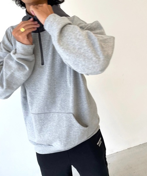 CANAL JEAN(キャナルジーン)の「PEACEOUT ENJOY(ピースアウトエンジョイ) 切り替え裏毛パーカー(パーカー・レディース・グレー・ONE SIZE)」の11枚目の写真