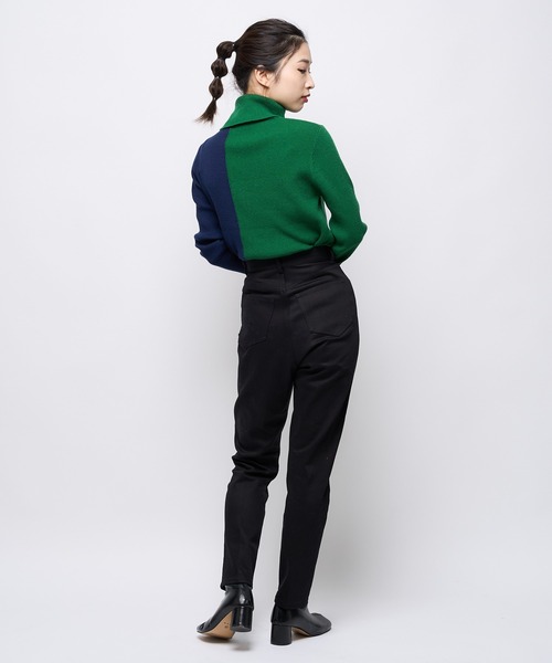 CIAOPANIC（チャオパニック）の「2トーンタートルネックプルオーバー（ニット/セーター・レディース・ブラック/グリーン/アイボリー・FREE）」の17枚目の写真