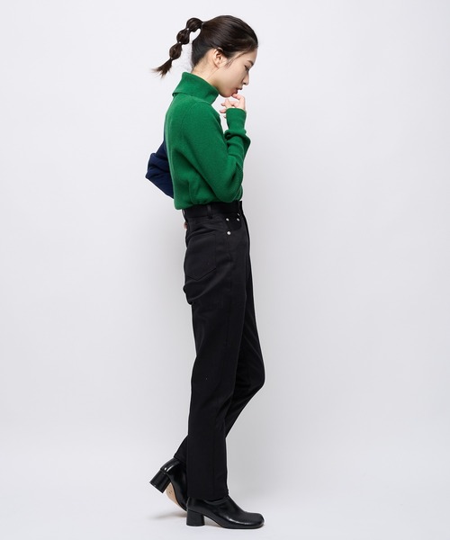 CIAOPANIC（チャオパニック）の「2トーンタートルネックプルオーバー（ニット/セーター・レディース・ブラック/グリーン/アイボリー・FREE）」の18枚目の写真