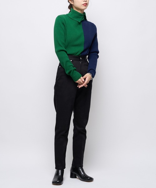 CIAOPANIC（チャオパニック）の「2トーンタートルネックプルオーバー（ニット/セーター・レディース・ブラック/グリーン/アイボリー・FREE）」の13枚目の写真