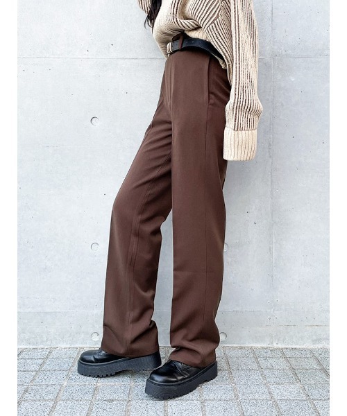 ENVYM(アンビー)の「センタープレスストレートPT(その他パンツ・レディース・ブラック/ブラウン/アイボリー・SMALL/MEDIUM)」の18枚目の写真