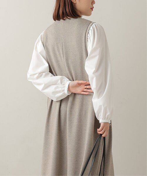 frames RAY CASSIN（フレームスレイカズン）の「ボリュームスリーブ切替ワンピース（ワンピース・レディース・ブラック/キナリ/ベージュ系・FREE）」の3枚目の写真