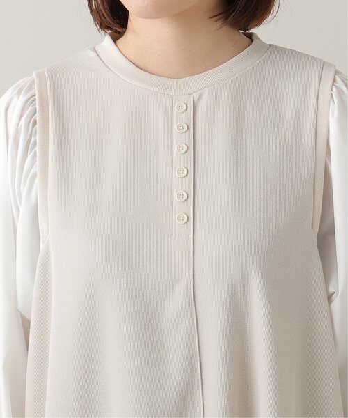 frames RAY CASSIN（フレームスレイカズン）の「ボリュームスリーブ切替ワンピース（ワンピース・レディース・ブラック/キナリ/ベージュ系・FREE）」の12枚目の写真