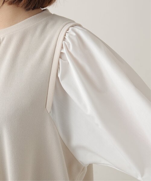 frames RAY CASSIN（フレームスレイカズン）の「ボリュームスリーブ切替ワンピース（ワンピース・レディース・ブラック/キナリ/ベージュ系・FREE）」の14枚目の写真