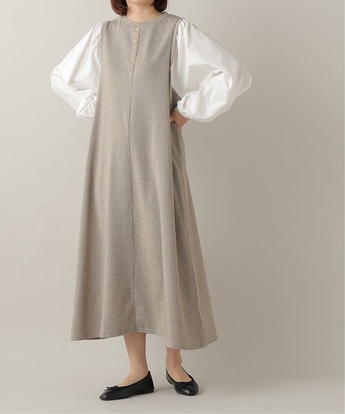 frames RAY CASSIN（フレームスレイカズン）の「ボリュームスリーブ切替ワンピース（ワンピース・レディース・ブラック/キナリ/ベージュ系・FREE）」の19枚目の写真