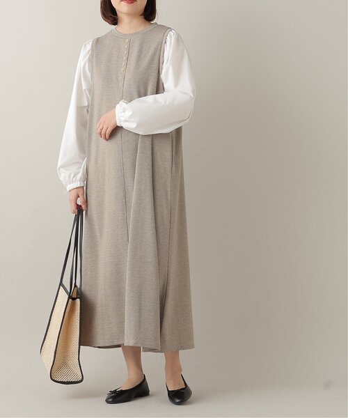 frames RAY CASSIN（フレームスレイカズン）の「ボリュームスリーブ切替ワンピース（ワンピース・レディース・ブラック/キナリ/ベージュ系・FREE）」の20枚目の写真