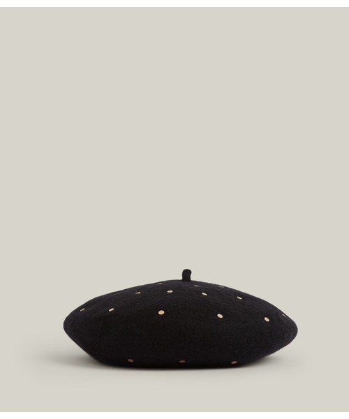 ALLSAINTS（オールセインツ）の「MAIA STUDDED BERET | MAIA STUDDED ベレー帽（ハンチング/ベレー帽・レディース・ブラック系・ONE SIZE）」の3枚目の写真