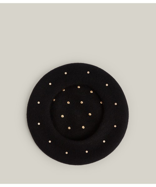 ALLSAINTS（オールセインツ）の「MAIA STUDDED BERET | MAIA STUDDED ベレー帽（ハンチング/ベレー帽・レディース・ブラック系・ONE SIZE）」の7枚目の写真