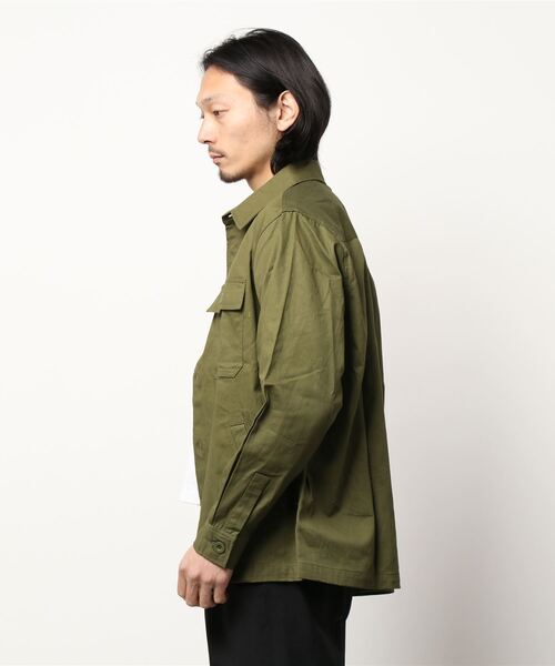 coca（coca）（コカ）の「メンズ ミリタリーシャツジャケット（ミリタリージャケット・メンズ・カーキ・ONE SIZE）」の2枚目の写真