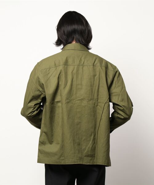 coca（coca）（コカ）の「メンズ ミリタリーシャツジャケット（ミリタリージャケット・メンズ・カーキ・ONE SIZE）」の3枚目の写真