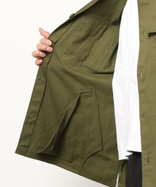 coca（coca）（コカ）の「メンズ ミリタリーシャツジャケット（ミリタリージャケット・メンズ・カーキ・ONE SIZE）」の4枚目の写真
