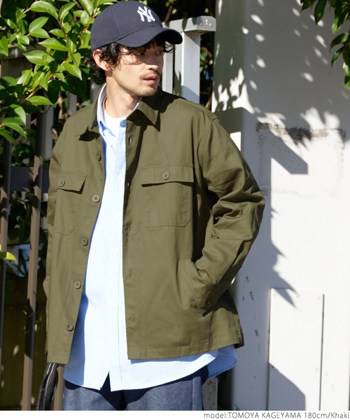 coca（coca）（コカ）の「メンズ ミリタリーシャツジャケット（ミリタリージャケット・メンズ・カーキ・ONE SIZE）」の13枚目の写真
