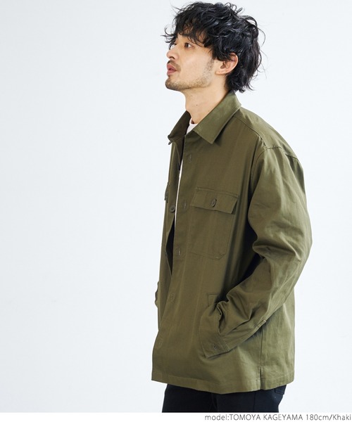 coca（coca）（コカ）の「メンズ ミリタリーシャツジャケット（ミリタリージャケット・メンズ・カーキ・ONE SIZE）」の14枚目の写真