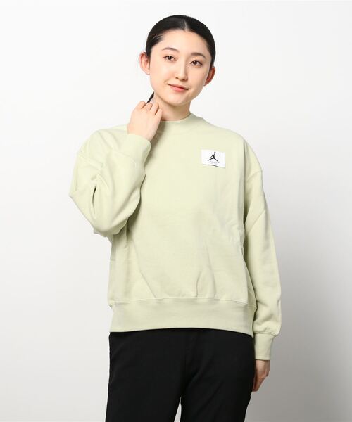 JORDAN BRAND（ジョーダンブランド）の「JORDAN BRAND AS W J ESSEN FLEECE CREW / ジョーダン ブランド ウィメンズ  エッセンシャル フリース  クルー  / NIKE 【SP】（スウェット・レディース・ブラック/イエロー/ベージュ・M/L/S）」の3枚目の写真