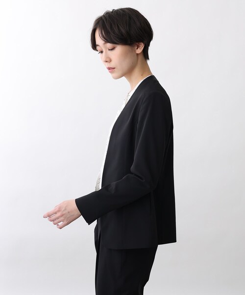 INDIVI（インディヴィ）の「◇【洗える】ナチュラル ノーカラー