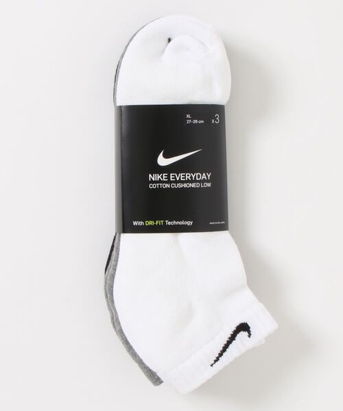 NIKE(ナイキ)の「《NIKEアパレル》ナイキ 3P エブリデイ クッション ロー ソックス(ソックス/靴下・メンズ・マルチ/ホワイト/ブラック・23-25/25-27/27-29/21-23)」の3枚目の写真