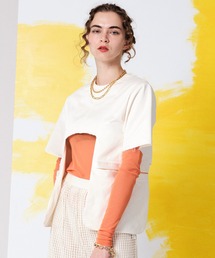 MAISON SPECIAL | レザーライクサテントップス【MAISON SPECIAL/メゾンスペシャル】(Tシャツ/カットソー)