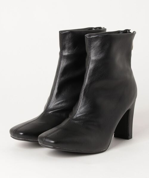 LibertyDoll(リバティードール)の「Liberty Doll /スクエアトゥ7.5cmセットバックヒールストレッチブーツ (9075)ショートブーツ(ブーツ・レディース・アイボリー/ブラック/グレイッシュベージュ・S/M/L/LL)」の14枚目の写真