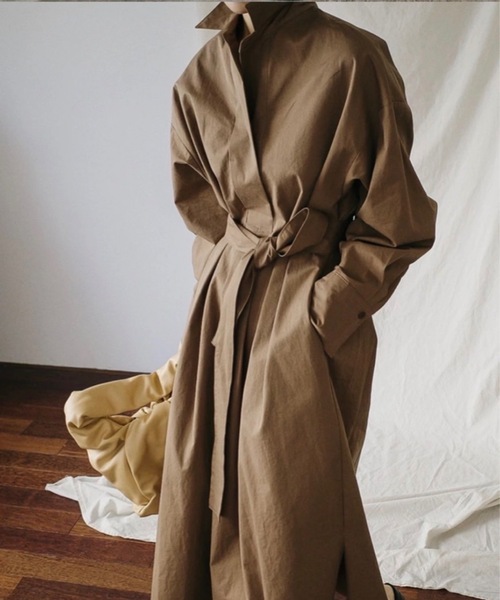 sakishimatokyo（サキシマトーキョー）の「【ZOZO限定】「オーバーシャツワンピース」（シャツワンピース・レディース・ベージュ/アイボリー・FREE）」の3枚目の写真