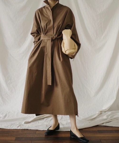 sakishimatokyo（サキシマトーキョー）の「【ZOZO限定】「オーバーシャツワンピース」（シャツワンピース・レディース・ベージュ/アイボリー・FREE）」の5枚目の写真