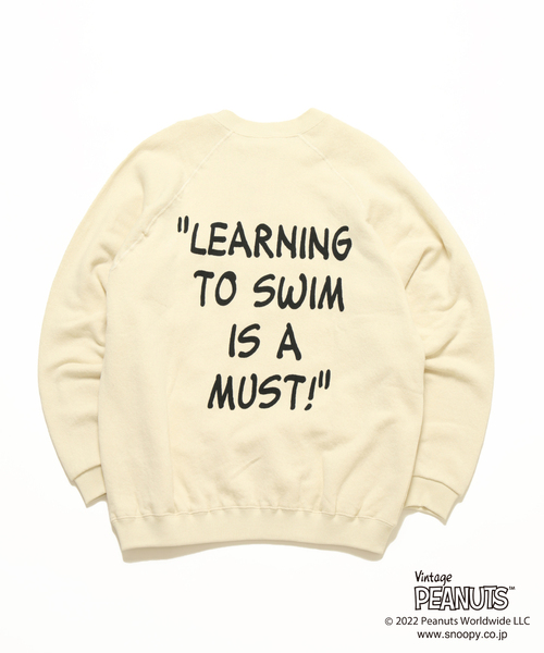 Vintage PEANUTS（ビンテージピーナッツ）の「【PEANUTS×SPORTS WEAR】別注 オーバーサイズ プリントスウェット（スウェット・メンズ・ブラック/グレー/ナチュラル/ネイビー/パープル・MEDIUM/LARGE/X-LARGE）」の20枚目の写真