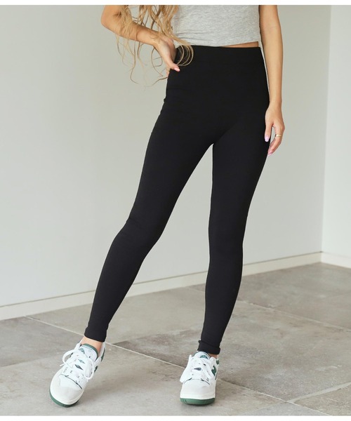 anap mimpi（アナップミンピ）の「スムースタッチレギンス（レギンス/スパッツ・レディース・ライトグレー/ブラック/ネイビー・FREE）」の4枚目の写真