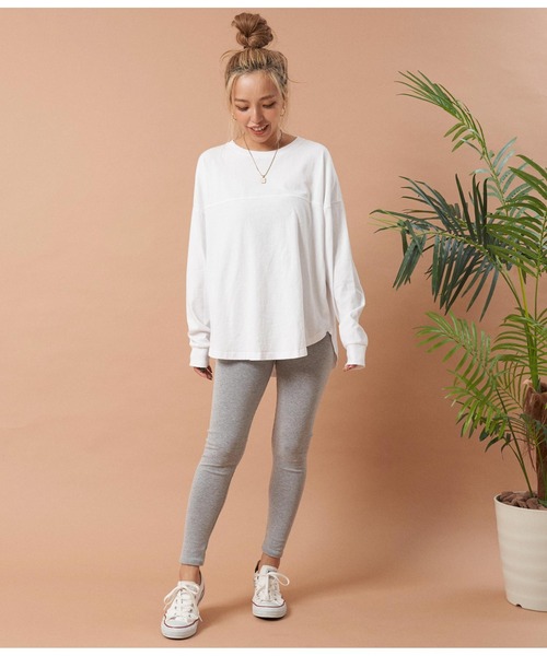 anap mimpi（アナップミンピ）の「スムースタッチレギンス（レギンス/スパッツ・レディース・ライトグレー/ブラック/ネイビー・FREE）」の7枚目の写真