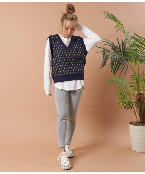 anap mimpi（アナップミンピ）の「スムースタッチレギンス（レギンス/スパッツ・レディース・ライトグレー/ブラック/ネイビー・FREE）」の9枚目の写真