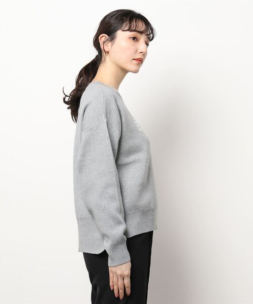 Te chichi（テチチ）の「ダブルジャカードロゴニット（ニット/セーター・レディース・ブラック/グレー/オフホワイト・ﾌﾘ-）」の4枚目の写真