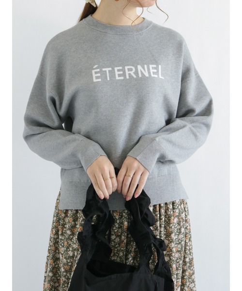 Te chichi（テチチ）の「ダブルジャカードロゴニット（ニット/セーター・レディース・ブラック/グレー/オフホワイト・ﾌﾘ-）」の3枚目の写真