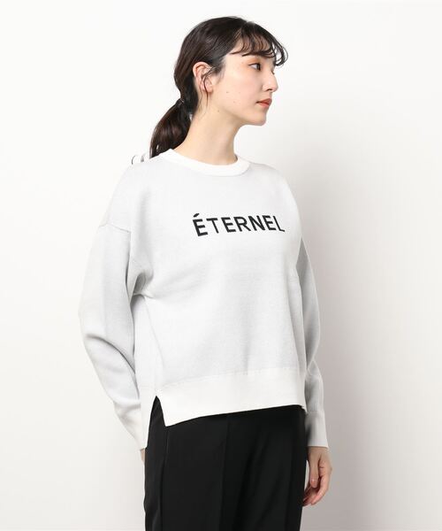 Te chichi（テチチ）の「ダブルジャカードロゴニット（ニット/セーター・レディース・ブラック/グレー/オフホワイト・ﾌﾘ-）」の8枚目の写真