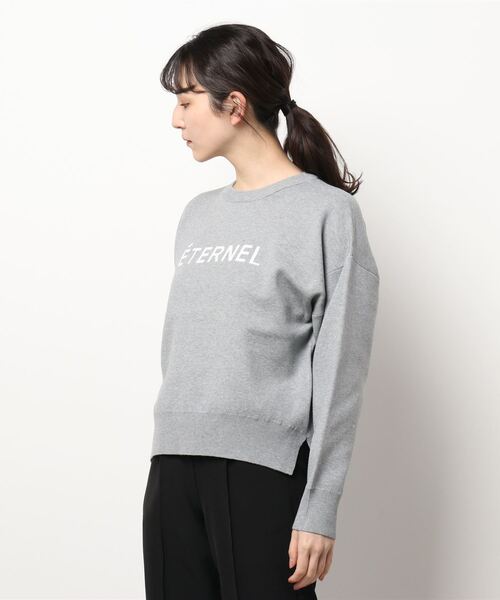 Te chichi（テチチ）の「ダブルジャカードロゴニット（ニット/セーター・レディース・ブラック/グレー/オフホワイト・ﾌﾘ-）」の7枚目の写真