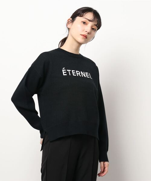 Te chichi（テチチ）の「ダブルジャカードロゴニット（ニット/セーター・レディース・ブラック/グレー/オフホワイト・ﾌﾘ-）」の6枚目の写真