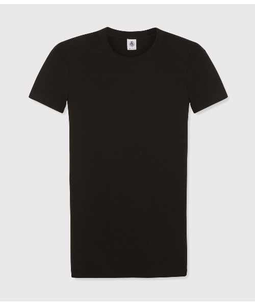 PETIT BATEAU(プチバトー)の「クルーネック半袖Tシャツ(Tシャツ/カットソー・レディース・ブラック・MEDIUM/X-LARGE/XX-SMALL/SMALL/LARGE/X-SMALL)」の2枚目の写真