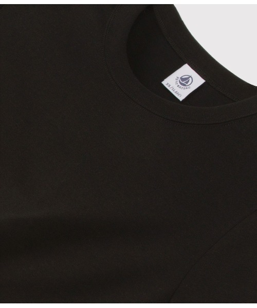 PETIT BATEAU(プチバトー)の「クルーネック半袖Tシャツ(Tシャツ/カットソー・レディース・ブラック・MEDIUM/X-LARGE/XX-SMALL/SMALL/LARGE/X-SMALL)」の4枚目の写真