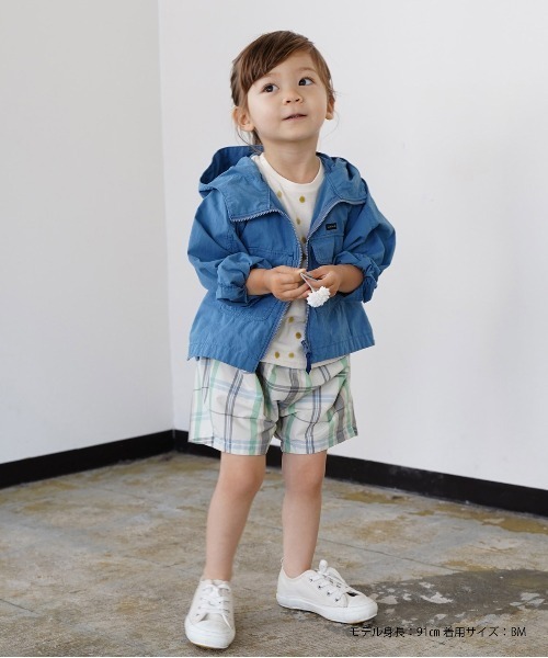 quoti use fith(クゥオティ ユース フィス)の「タイプライター 5分丈パンツ(その他パンツ・キッズ・ブルー/その他1・90/120/130/80/100/110)」の2枚目の写真
