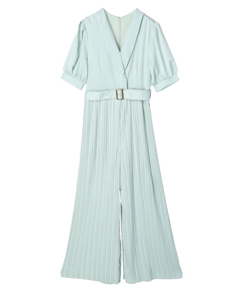 DURAS（デュラス）の「ベルト付きプリーツオールインワン（つなぎ/オールインワン・レディース・ブルー/グリーン・FREE）」の12枚目の写真