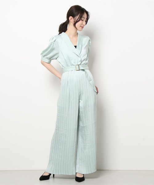 DURAS（デュラス）の「ベルト付きプリーツオールインワン（つなぎ/オールインワン・レディース・ブルー/グリーン・FREE）」の18枚目の写真