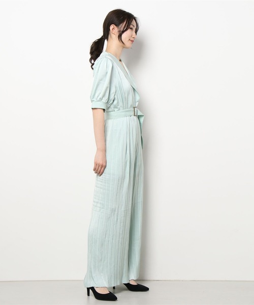 DURAS（デュラス）の「ベルト付きプリーツオールインワン（つなぎ/オールインワン・レディース・ブルー/グリーン・FREE）」の16枚目の写真