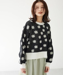 Petit fleur | ・Petit Fleur ハナガラジャカードニット＊(ニット/セーター)