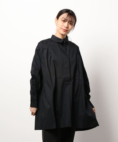 STYLEBLOCK（スタイルブロック）の「ブロードバックオープンブラウス（シャツ/ブラウス・レディース・グリーン/ライトブルー/ホワイト/ブラック・M）」の3枚目の写真