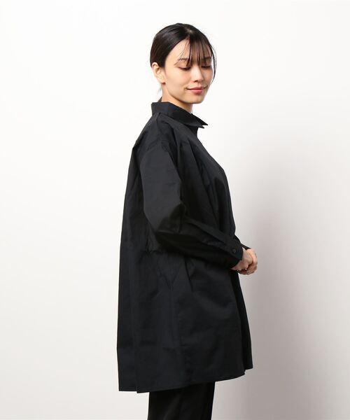 STYLEBLOCK（スタイルブロック）の「ブロードバックオープンブラウス（シャツ/ブラウス・レディース・グリーン/ライトブルー/ホワイト/ブラック・M）」の5枚目の写真