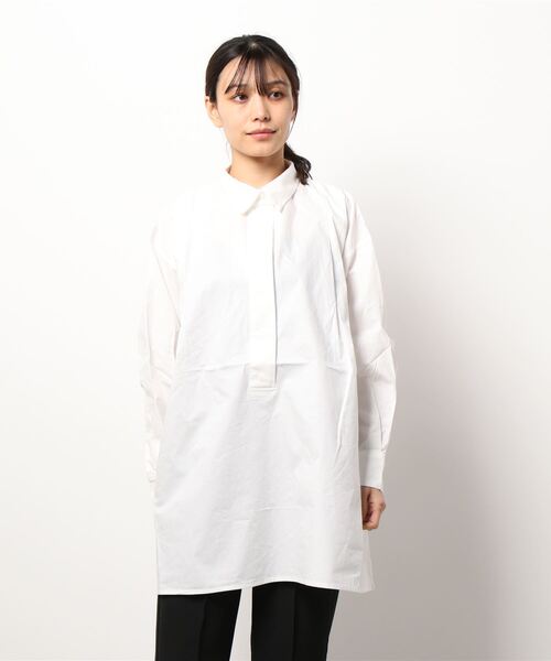 STYLEBLOCK（スタイルブロック）の「ブロードバックオープンブラウス（シャツ/ブラウス・レディース・グリーン/ライトブルー/ホワイト/ブラック・M）」の7枚目の写真