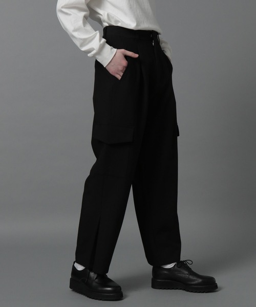 HARE(ハレ)の「【SETUP対応】ミルカーゴスラックス(HARE)(スラックス・メンズ・ライトグレー/ブラック・SMALL/MEDIUM)」の2枚目の写真